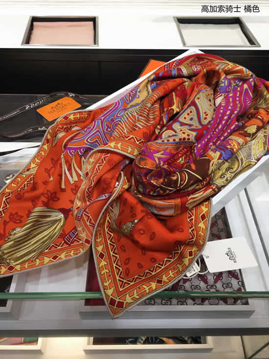 Brand Scarf Luxury Cashmere Thick Shawl And Women Hermes Warm Scarves 15
